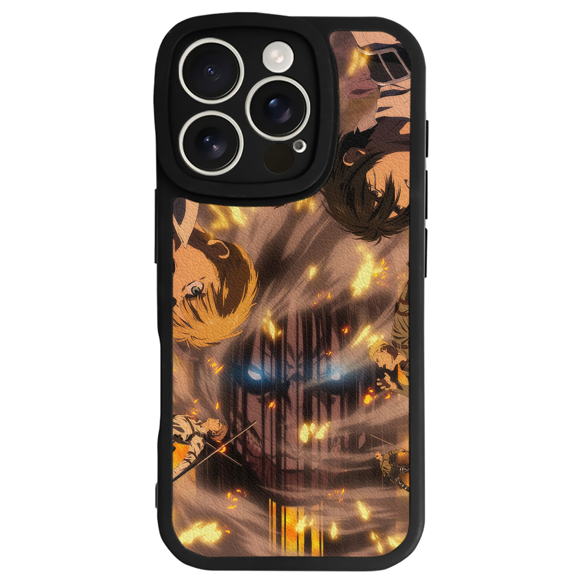 （画像用） 進撃の巨人 Attack on Titan 【iPhone 16シリーズ対応】シリコンスマホケース（レザー調） 材質：シリコン